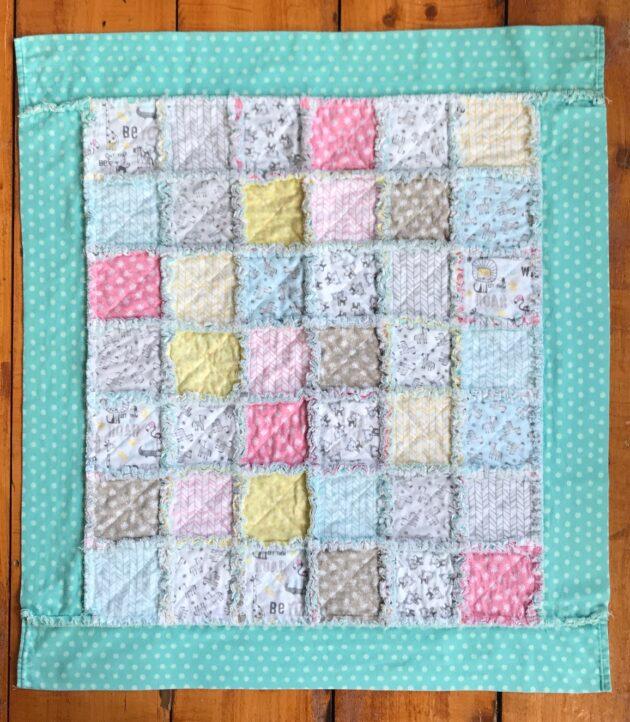 cotton flannel rag quilt for babies
