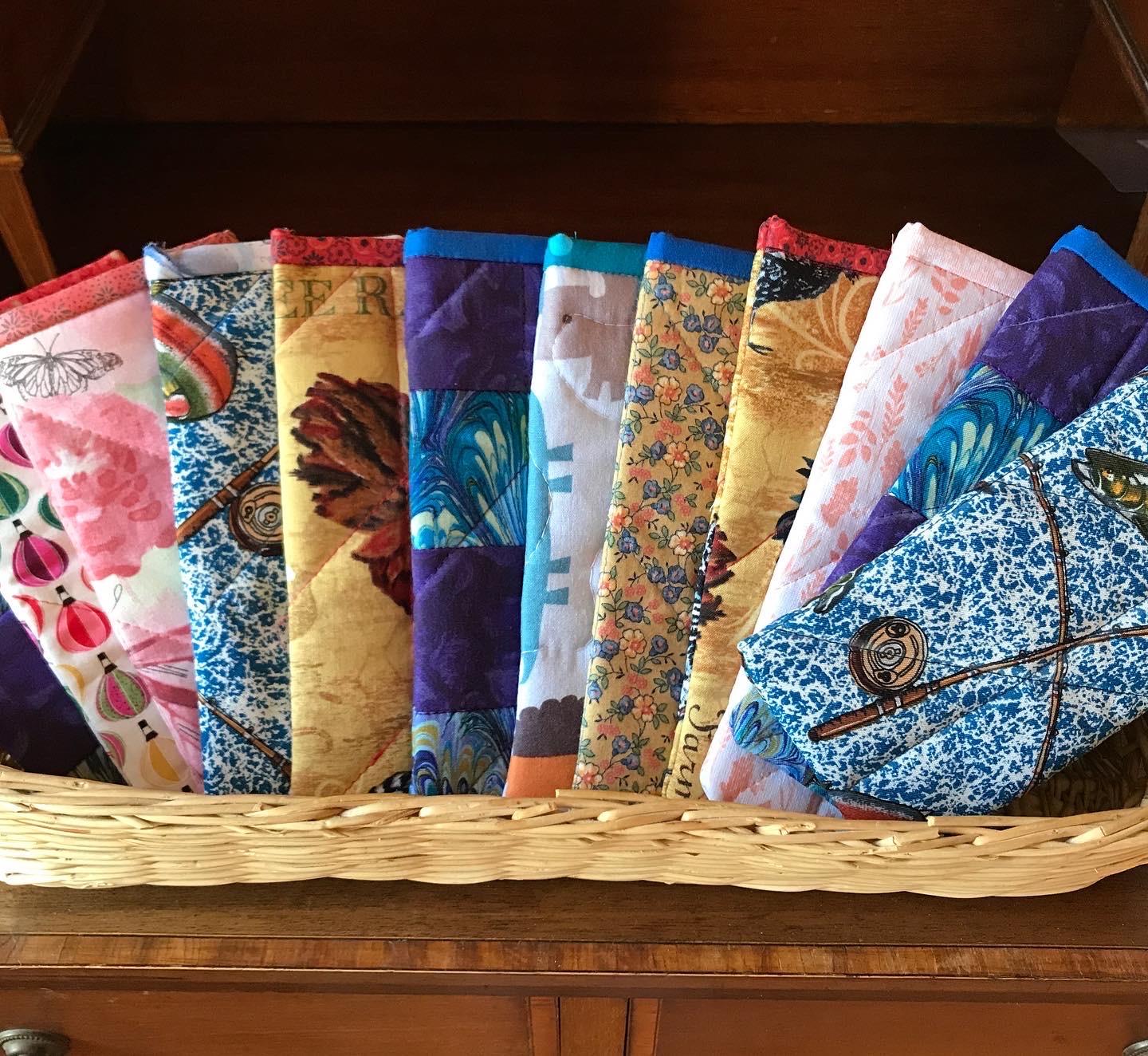 quilted glasses cases from Red Bridge Quilts