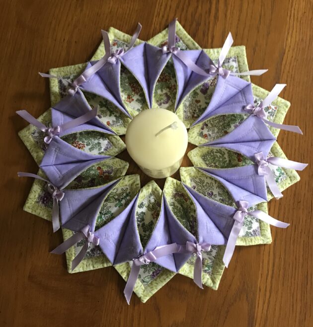 fabric lavender wreath