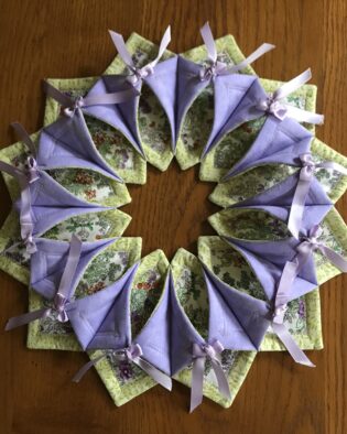 fabric lavender wreath