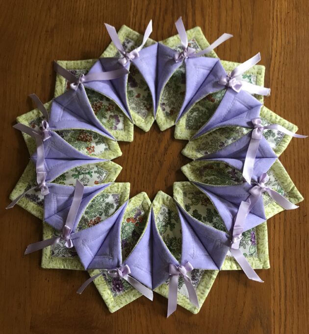 fabric lavender wreath
