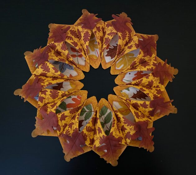 autumn fabric table wreath