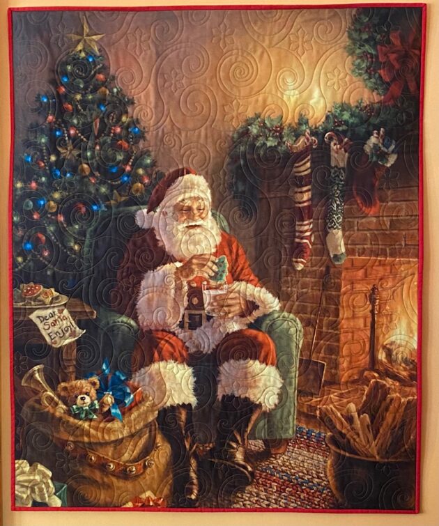 Christmas wall hanging with Santa Claus