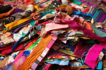 scraps of colourful fabric
