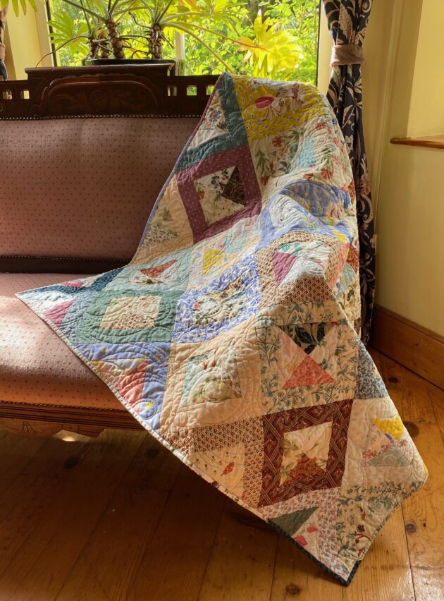 old-fashioned patchwork quilt