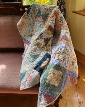 old-fashioned patchwork quilt