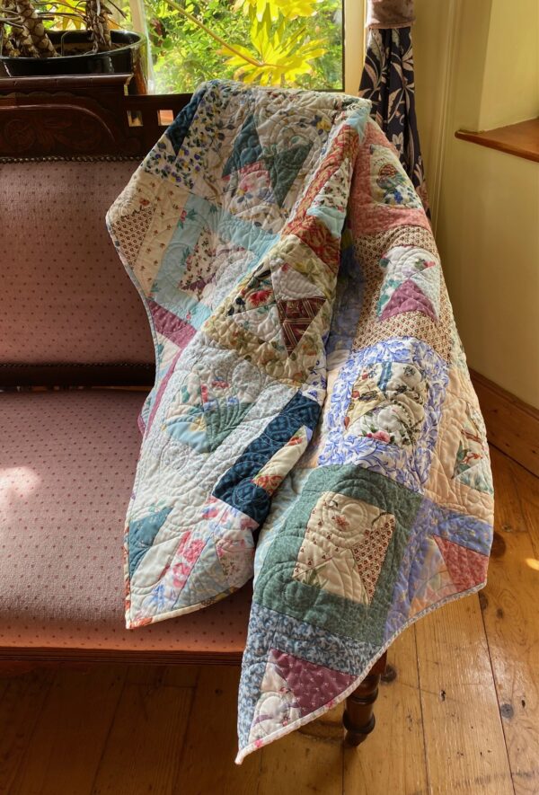 old-fashioned patchwork quilt