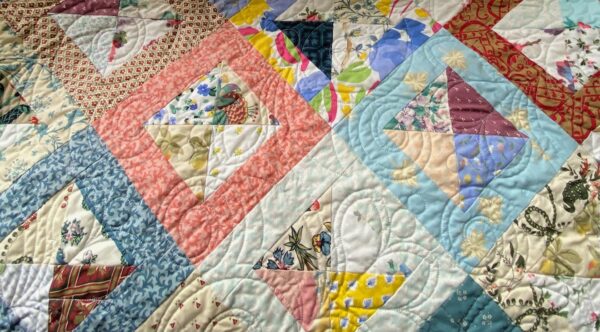 old-fashioned patchwork quilt