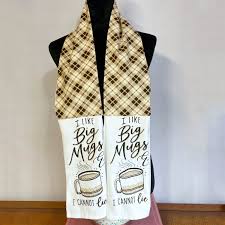 a tea towel that hangs around the neck for easy access